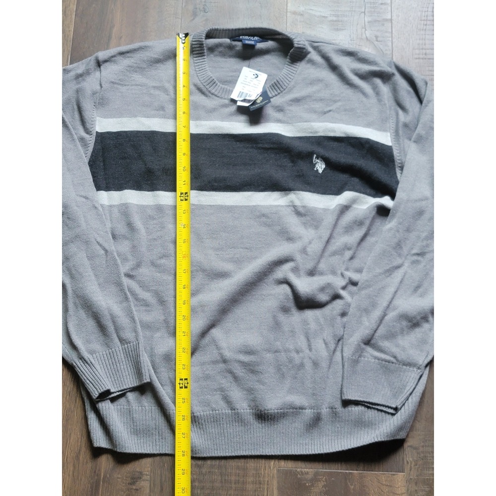 U.S. Polo Assn. Striped Sweater Crew Neck Pullover Casual‎ XXL
